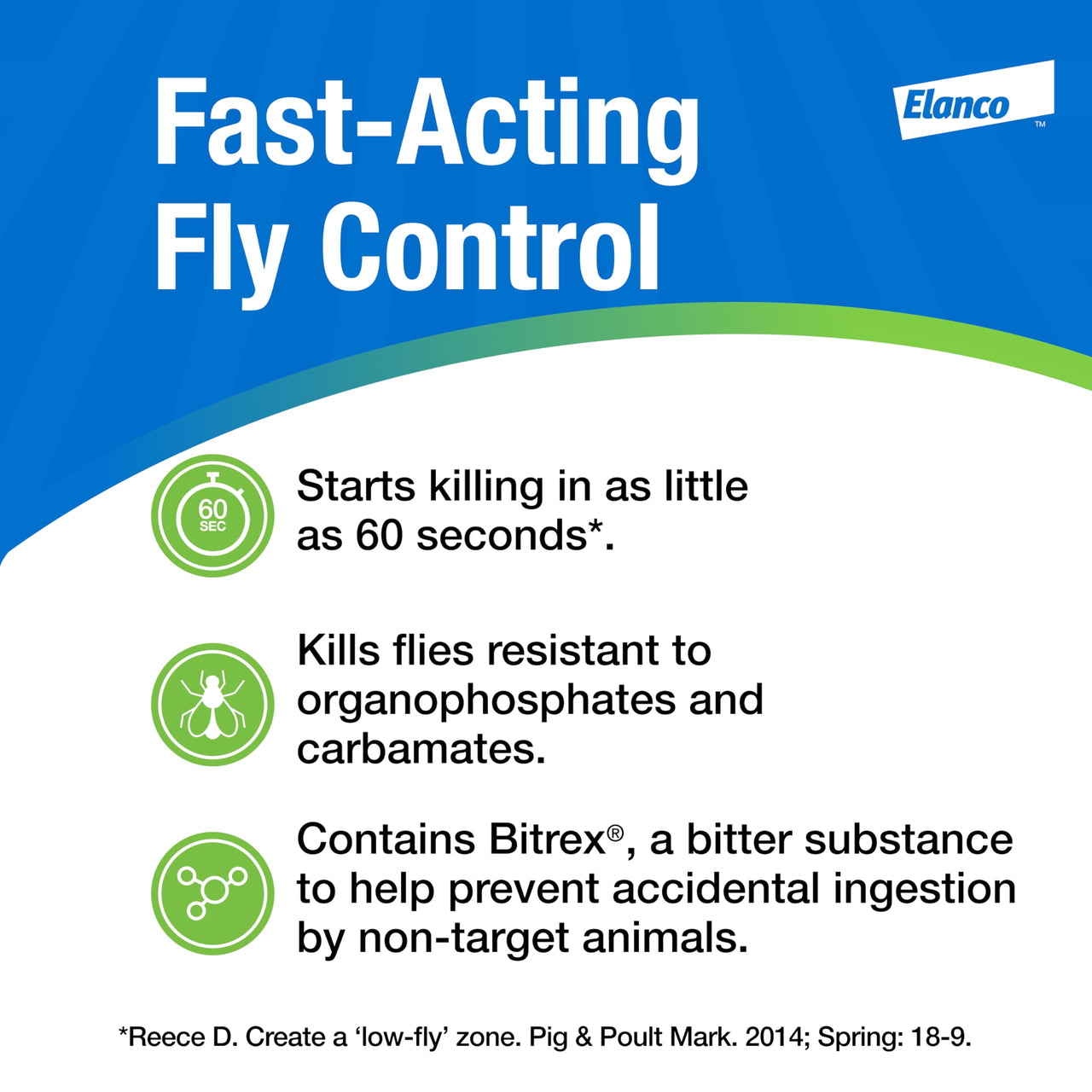 Elanco QuickBayt Fly Bait | Fast-Acting Nuisance Fly Insecticide | 350g Ready to Use Scatter Bait