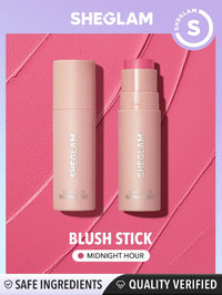 Thumbnail for SHEGLAM Snatch N Cream Blush Stick Longlasting High Pigment Blush for Cheeks - Midnight Hour