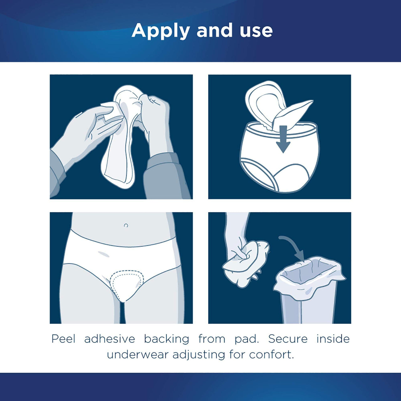 Attends® Confidence® Discreet Liners (28 Pack) - Adult Disposable Light-Absorbent Bladder Control Pad Liners, 6 in.
