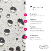 Thumbnail for Image 4 of Advanced Clinicals Collagen + Rosewater Facial Mist Toner 8 Fl Oz