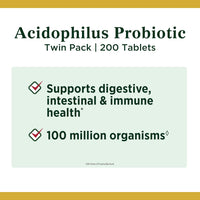 Thumbnail for Nature’s Bounty Acidophilus Probiotic Tablets (Twin Pack)