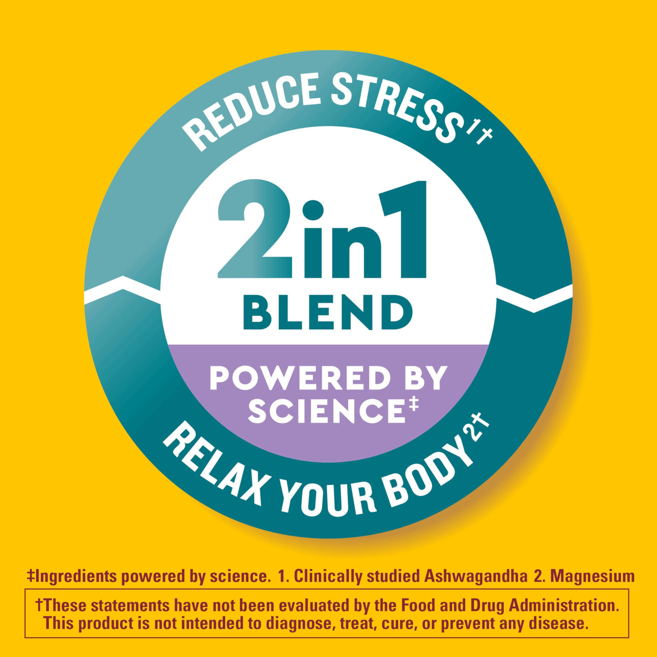 Nature Made Wellblends Calm & Relax, Ashwagandha 125mg, Magnesium 300 mg, 54 Vegetarian Capsules