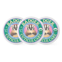 Thumbnail for Badger Cuticle Cream, Deep Hydration for Dry, Cracked Cuticles & Hangnails, 100% Organic Cuticle Balm with Rich Shea Butter for Strong, Healthy Nails, Non-Greasy Cuticle Oil, .75oz Tin, 3-Pack