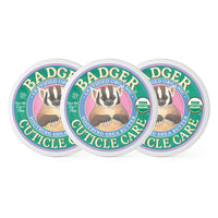 Thumbnail for Badger Cuticle Care, 100% Organic Cuticle Cream for Natural Nail Care, Soothe & Restore Dry & Splitting Cuticles, Rich Shea Butter, Light Citrus Scent, .75oz Tin, 3-Pack