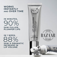 Thumbnail for RoC Derm Correxion Lip Volumizer - Lip Plumper Peptide Treatment with Hyaluronic Acid & Vitamin E + Line Smoothing Eye Cream Packette