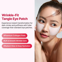 Thumbnail for MEDITHERAPY Wrinkle-fit Tangle Eye Patch - Under Eye Patches for Dark Circles and Puffy Eyes - Eye Bags Treatment for Women - Mega Collagen Gel Pads for Puffiness - Firming & Deep Hydrating - 4EA