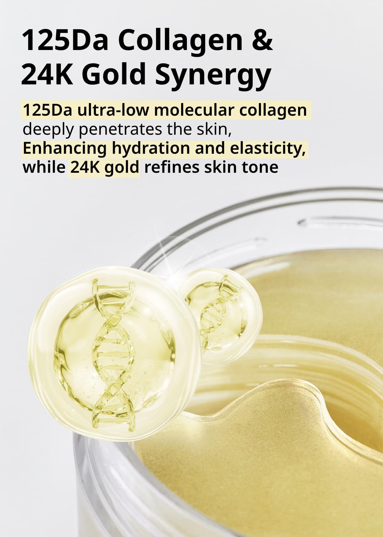 SNP 125Da Collagen + 24K Gold Perfection Eye Patch | Nourishing Under Eye Patches for Wrinkles and Dark Spots | Under Masks for Puffy Eyes and Dark Circles | Korean Collagen Skincare | 60 Patches