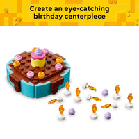 Thumbnail for LEGO Birthday Party Cake - Building Toy for Boys & Girls, Ages 7+ - Birthday Decoration with 10 Candle Accessories - Craft for Kids - 40815