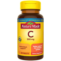 Thumbnail for Nature Made Vitamin C 500 mg Tablets, Dietary Supplement, Vitamin C for Immune Support, 100 Tablets, 100 Day Supply