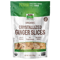 Thumbnail for NOW Foods, Organic Crystallized Ginger Slices, Low-Sodium, Sulfur-Free, Preservative-Free and Non-GMO, 16-Ounce (Packaging May Vary)
