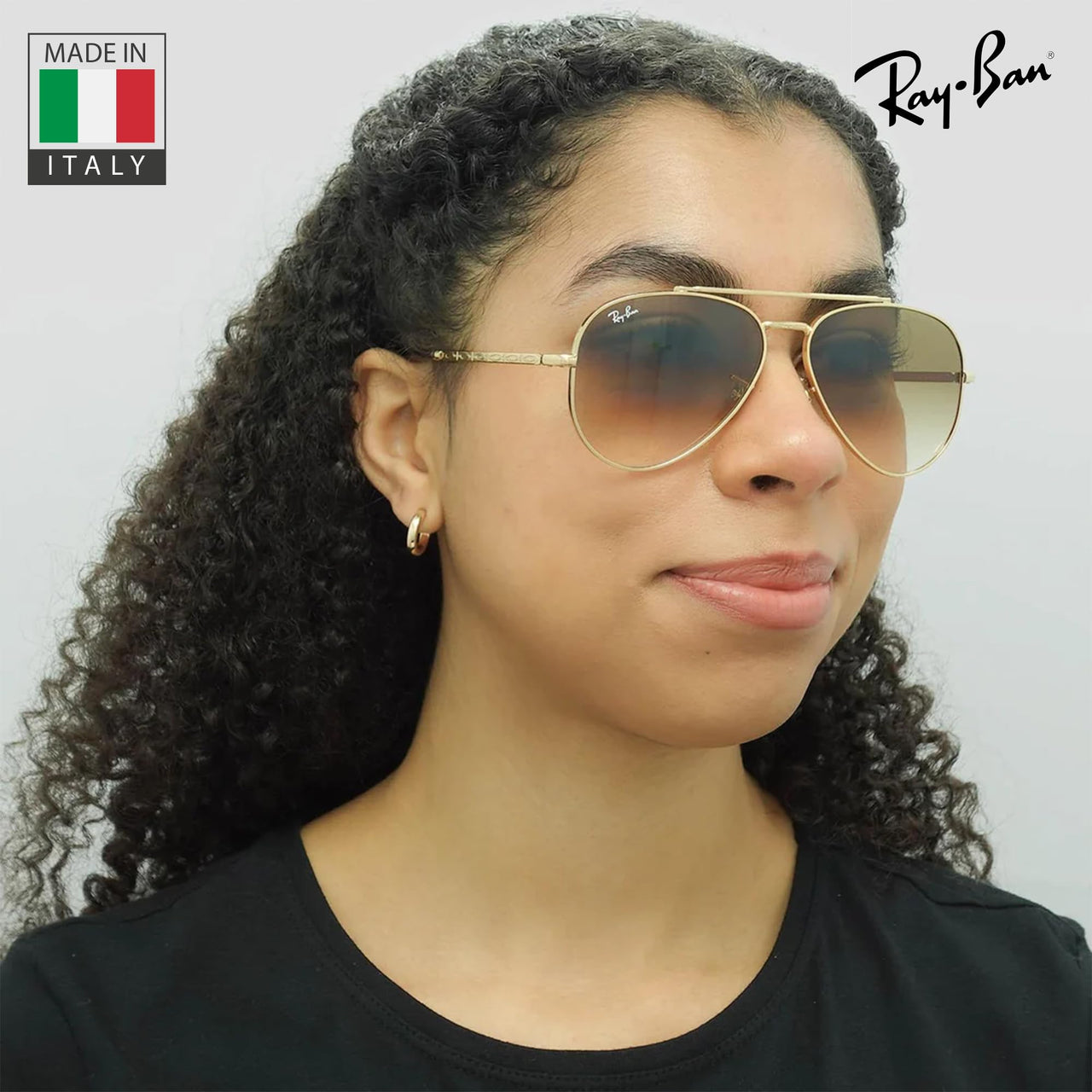 Ray-Ban RB3625 NEW AVIATOR Pilot Shaped Non-Polarized Sunglasses for Men & Women – Includes Official RAYBAN Eyewear Kit – Ideal Formal & Casual Wear Sunglasses – Light Brown Lens