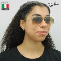 Thumbnail for Ray-Ban RB3625 NEW AVIATOR Pilot Shaped Non-Polarized Sunglasses for Men & Women – Includes Official RAYBAN Eyewear Kit – Ideal Formal & Casual Wear Sunglasses – Light Brown Lens