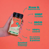 Thumbnail for Steens Manuka Honey - MGO 515+ - Pure & Raw 100% Certified UMF 15+ Manuka Honey - Bottled and Sealed in New Zealand - 17.6 oz