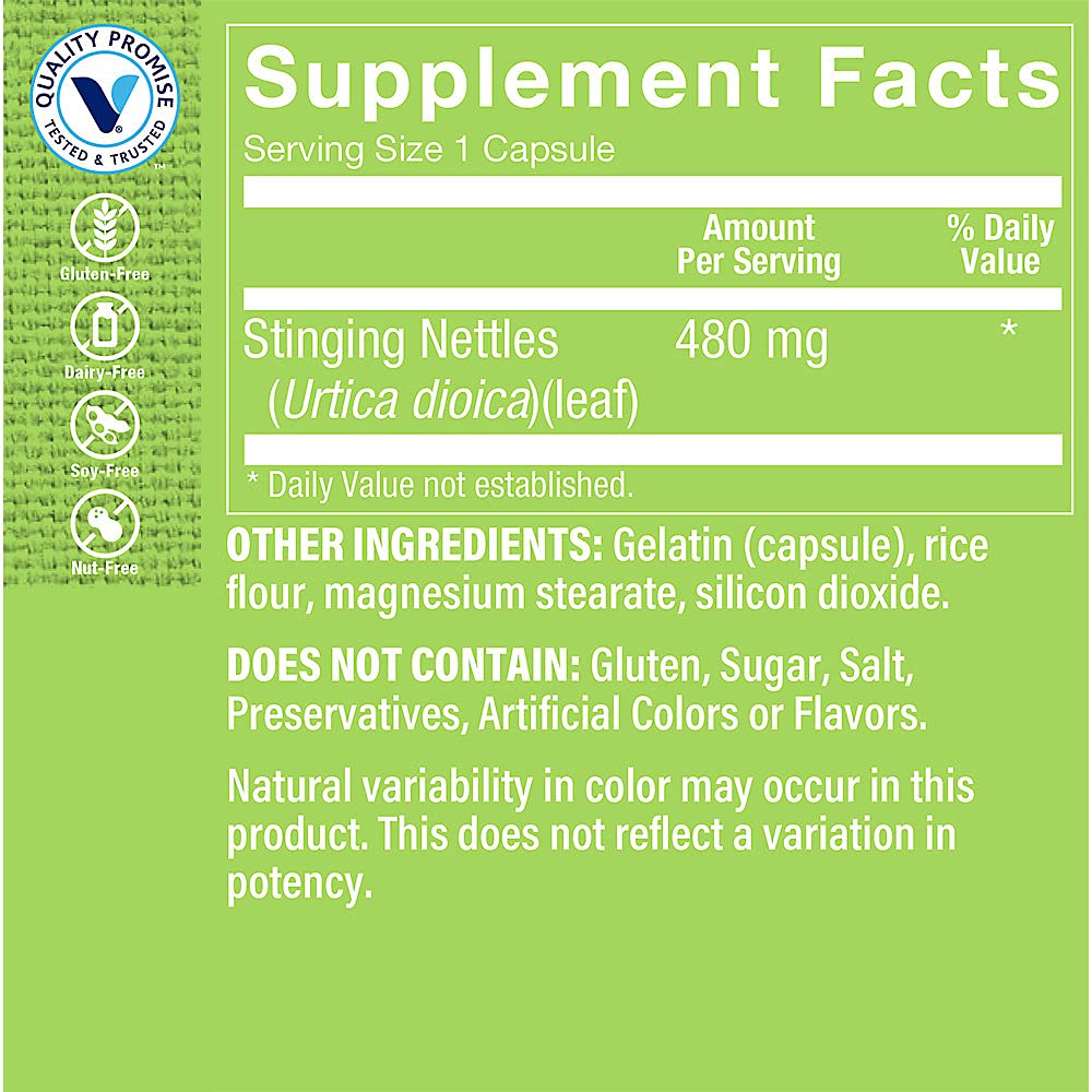The Vitamin Shoppe Stinging Nettles 480 (100 Capsules) (100 Capsules)