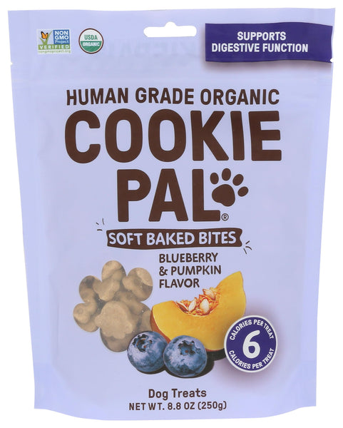 CookiePal Dog Treats Soft Baked Pumpkin Blueberry Organic, 8.8 Ounce