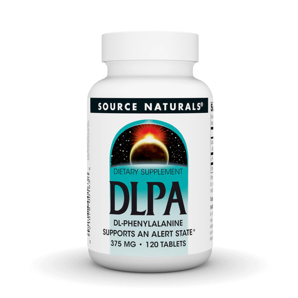 Source Naturals DLPA DL-Phenylalanine, Supports an Alert State* - 375 mg -120 Tablets