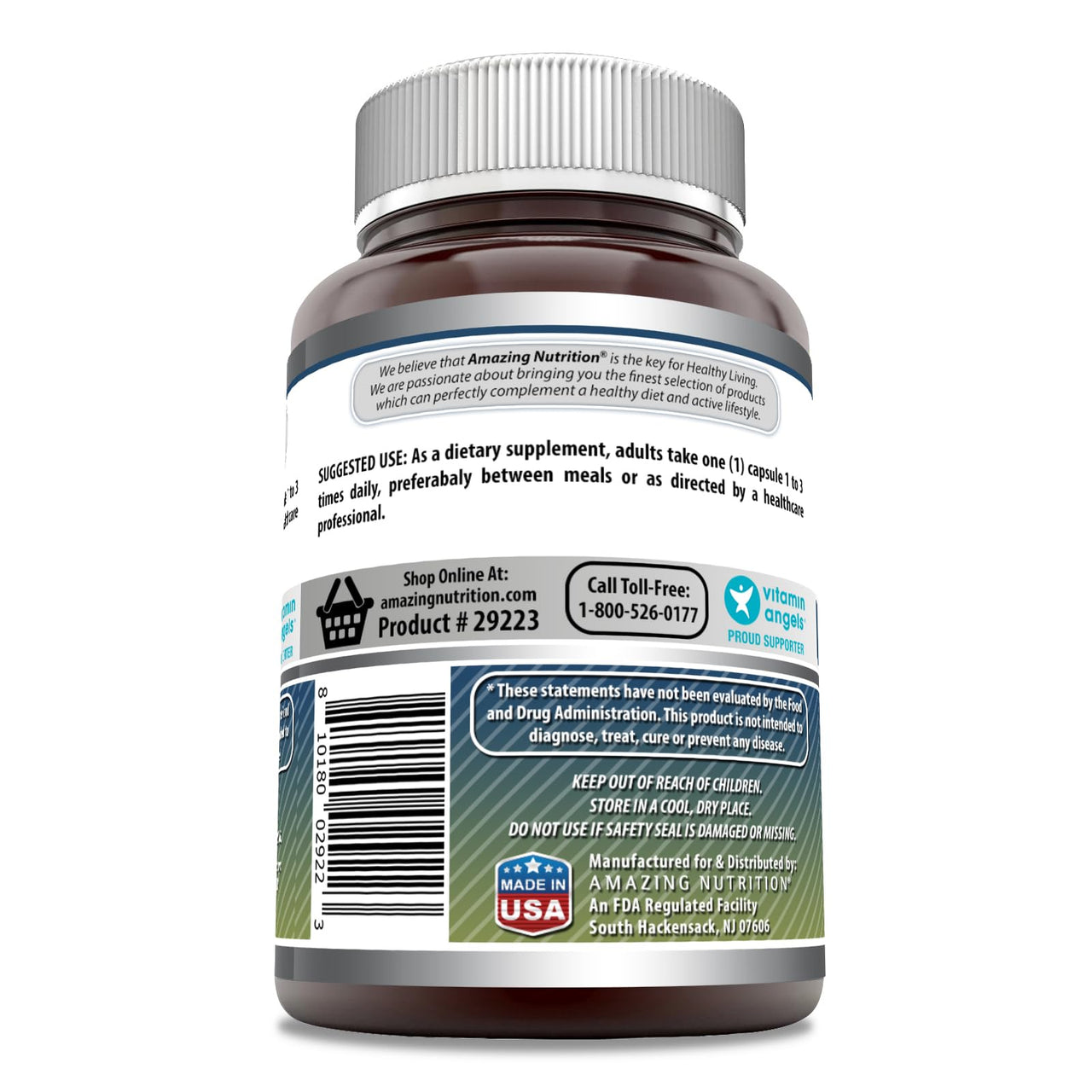 Amazing Formulas L-Glutamine Amino Acid Supplement | 500 Mg | Capsules | Non-GMO | Gluten-Free | Made in USA (1 Pack | 120 Count)