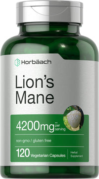 Thumbnail for Horbäach Lions Mane Mushroom Extract | 120 Capsules | Vegetarian, Non-GMO, Gluten Free Supplement