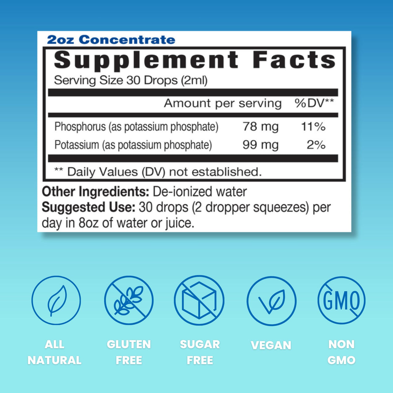 Eidon Ionic Minerals Phosphorus, Liquid Concentrate, 2 oz (60 ml)