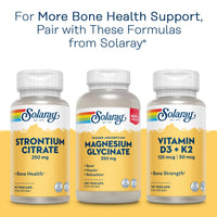 Thumbnail for SOLARAY Calcium Bisglycinate Supplement 1000 mg for Women & Men - Calcium with Vitamin D3, Bone Strength & Teeth Health Support, Chelated Capsules, Easy to Digest - 120 Veg Cap Count