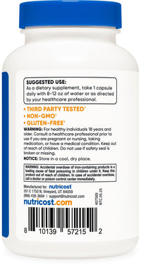 Thumbnail for Nutricost Iron Bisglycinate Supplement (25mg) 240 Capsules - from Ferrous Bisglycinate Chelate - Non-GMO & Gluten-Free, Gentle Iron