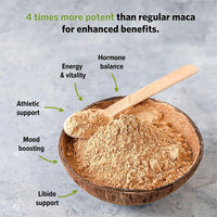 Thumbnail for Sunfood Organic Maca Extreme - Maca Root Powder, Maca Powder Organic, Maca Supplement for Men & Women with Adaptogens, Peruvian, Raw, Vegan, Premium Maca Powder - 8 Oz Bag