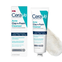 Thumbnail for CeraVe Clay To Foam Acne Face Wash, Multi-Use Salicylic Acid & Kaolin Clay Acne Spot Treatment Clears Pimples & Blackheads, Prevents Breakouts, Hydrates & Soothes, Fragrance-Free, Non-Comedogenic, 4oz