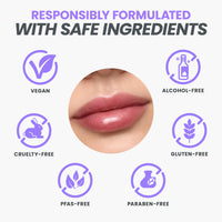 Thumbnail for Wonderskin Lip Oil Rehab Serum - Tinted Lip Oil, Hydrating, Moisturizing, and Non-Sticky Deep Red Tint Serum for Dry Lips (Honey)