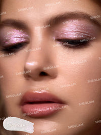 Thumbnail for SHEGLAM Crystal Jelly Glaze Stick Eye Shadow Stick Eyeliner Brightener Pencil Crayon with Brush Easy to Blend Long Lasting Shimmer Eyeshadow-Rosy Gem
