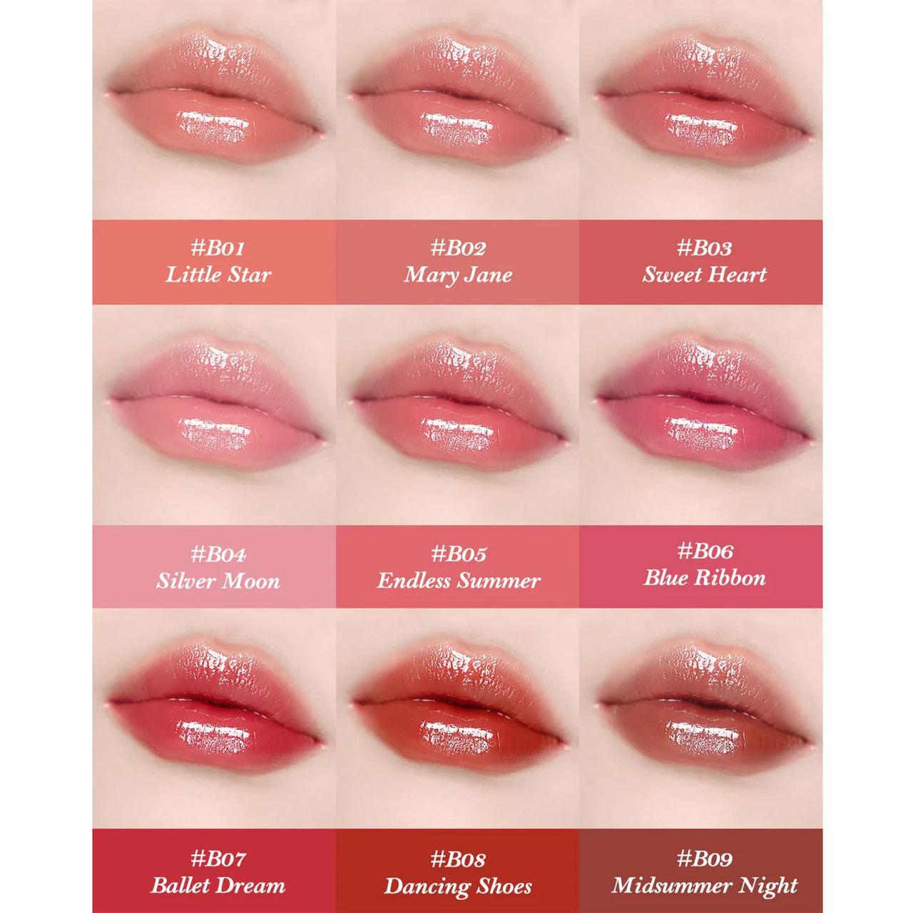 Flower Knows Swan Ballet Shine Lipstick,Hydrating Solid Lip Gloss,Moisturizing Red Tinted Lip Balm-Long Lasting Lip Gloss in Balm for Girls&Women(B08 Dancing Shoes)