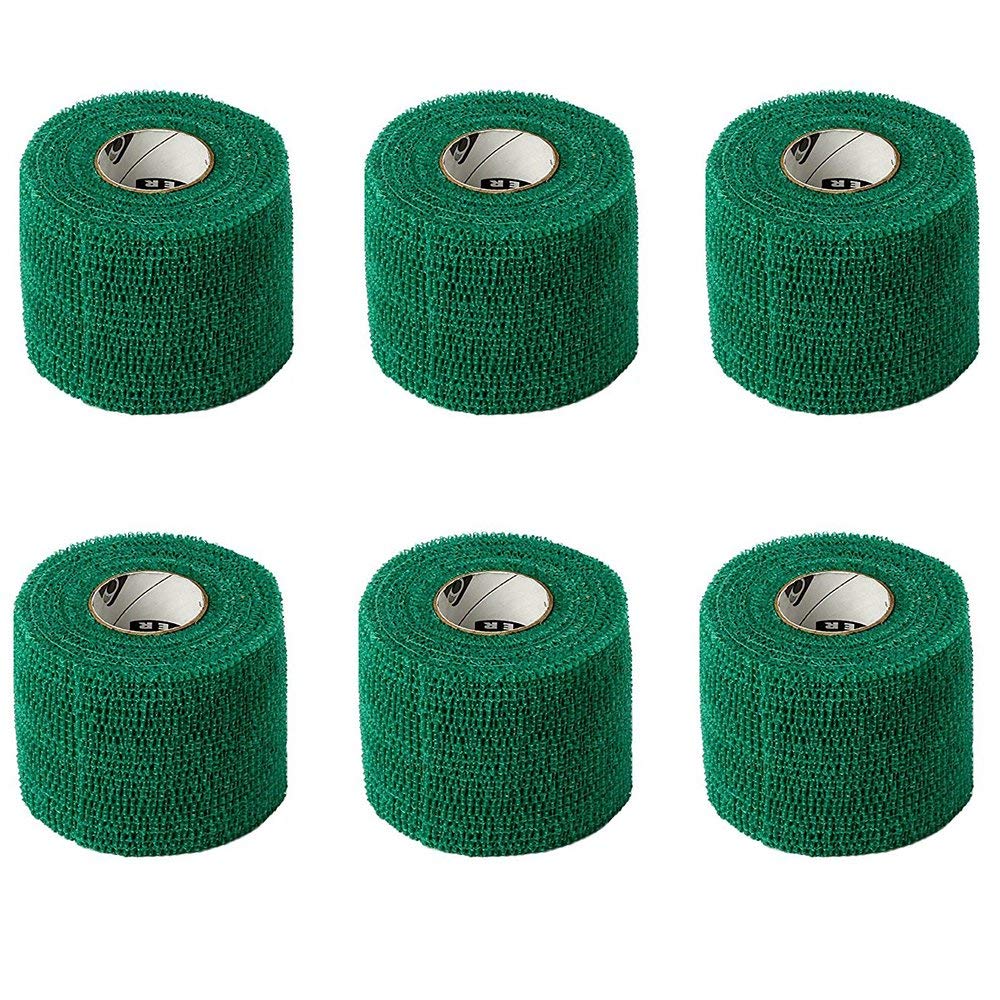 Powerflex Stretch Athletic Tape - 6 Rolls, 2", Green