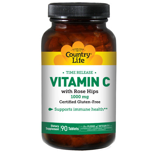Country Life Vitamin C with RH & TR 1000 MG 90 Tabs