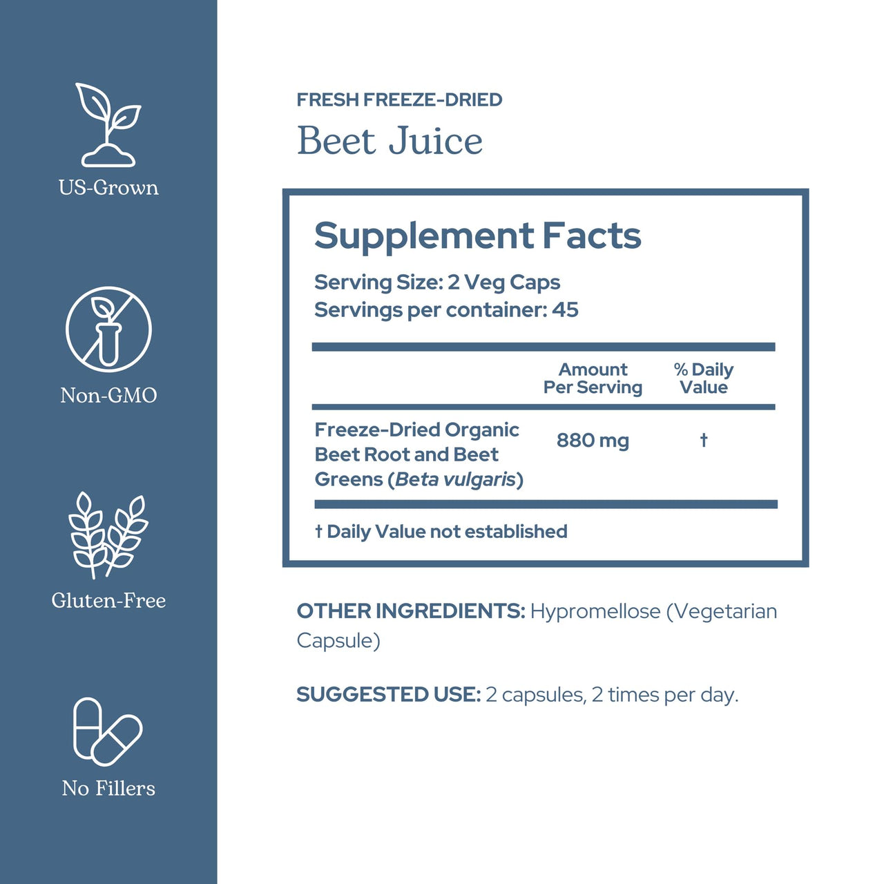 Eclectic Herb Beet Juice 45 Servings 90 Capsules