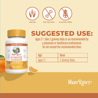Thumbnail for MaryRuth Organics Vitamin D3 Gummies | 2 Month Supply | Adults & Kids Vitamin D Gummy | Immune Support Supplement | VIT D3 1000IU for Bone Health&Muscle Function | Vegan | Non-GMO | Gluten Free | 60