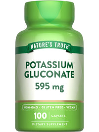 Thumbnail for Nature's Truth Potassium Gluconate 595mg | 100 Caplets | Vegan, Non-GMO, Gluten Free Supplement