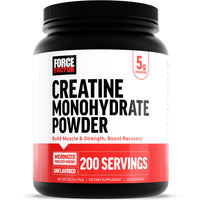 Thumbnail for Force Factor Creatine Monohydrate Powder, 5g Micronized Dose to Support Muscle Growth, Strength, Recovery, Cognitive Health & Memory, Unflavored, 200 Servings