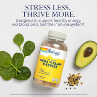 Thumbnail for SOLARAY Mega Vitamin B-Stress - Timed Release Vitamin B Complex w/Vitamin B12, B6, Folic Acid, VIT. C - Stress, Energy, Red Blood Cell, Immune Support - Vegan, 60-Day Guarantee (240 CT)