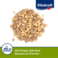 Thumbnail for Vitakraft Mini Drops Cherry Banana Treats for Hamsters Rats Mice and Small Pets - Wholesome Small Animal Snacks with Real Fruit Flavor and Nutrient-Rich Goodness - 2.5 Ounce Pack