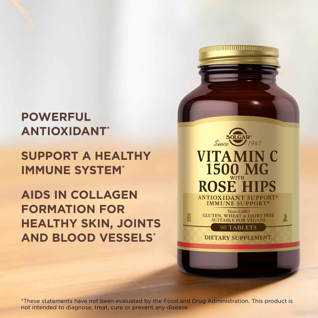 Solgar Vitamin C 1500mg with Rose HIPS 90 Tablet