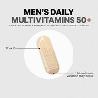 Thumbnail for Codeage Men's Multivitamin 50+ Supplement - Essential Vitamins for Men Over 50 Years Old, Minerals, CoQ10, Turmeric, Saw Palmetto, Maca, Panax Ginseng, Probiotics & Botanicals - Non-GMO - 90 Capsules
