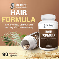 Thumbnail for Dr. Berg All-in-One Vitamins for Hair, Skin, & Nails - Advanced Formula with Biotin, Saw Palmetto, DHT Blocker, & Trace Minerals - 90 Veg Capsules