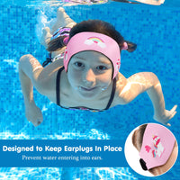Thumbnail for HeySplash Swimming Headband, Swimming Earplugs Kids Ear Plugs Ear Band Swimmer Ear Protection, Elastic Neoprene Ear Guard, Hair Guard for Kids, Adults, Keep Water Out, Hold Earplugs in, Medium, Pink