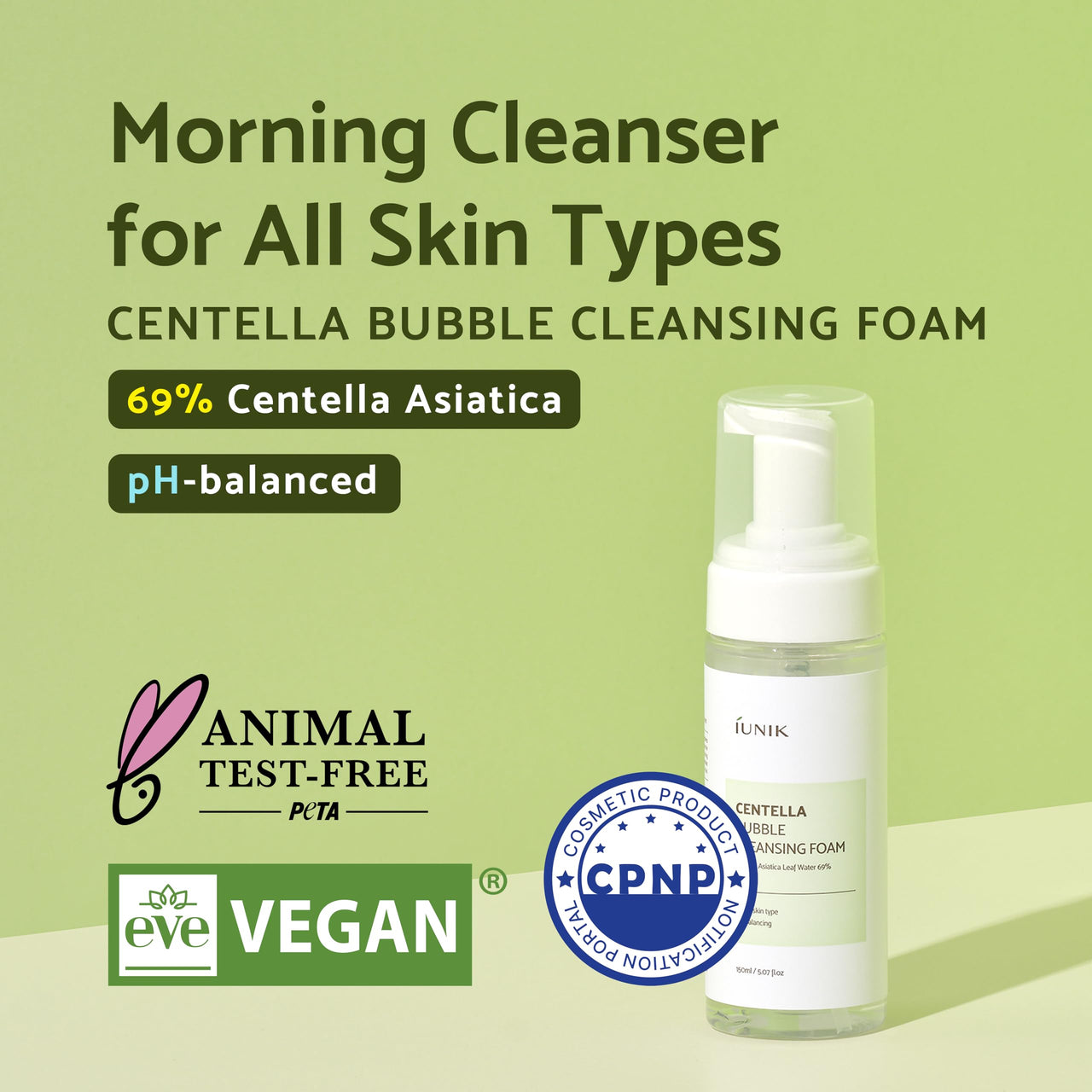 iUNIK Calendula Jojoba Oil Cleanser Gentle Makeup Remover Pore Cleansing Oil & Centella Bubble Foaming Facial Cleanser Vegan Soothing Moisturizing Dry Oily Sensitive Skin Korean Skincare