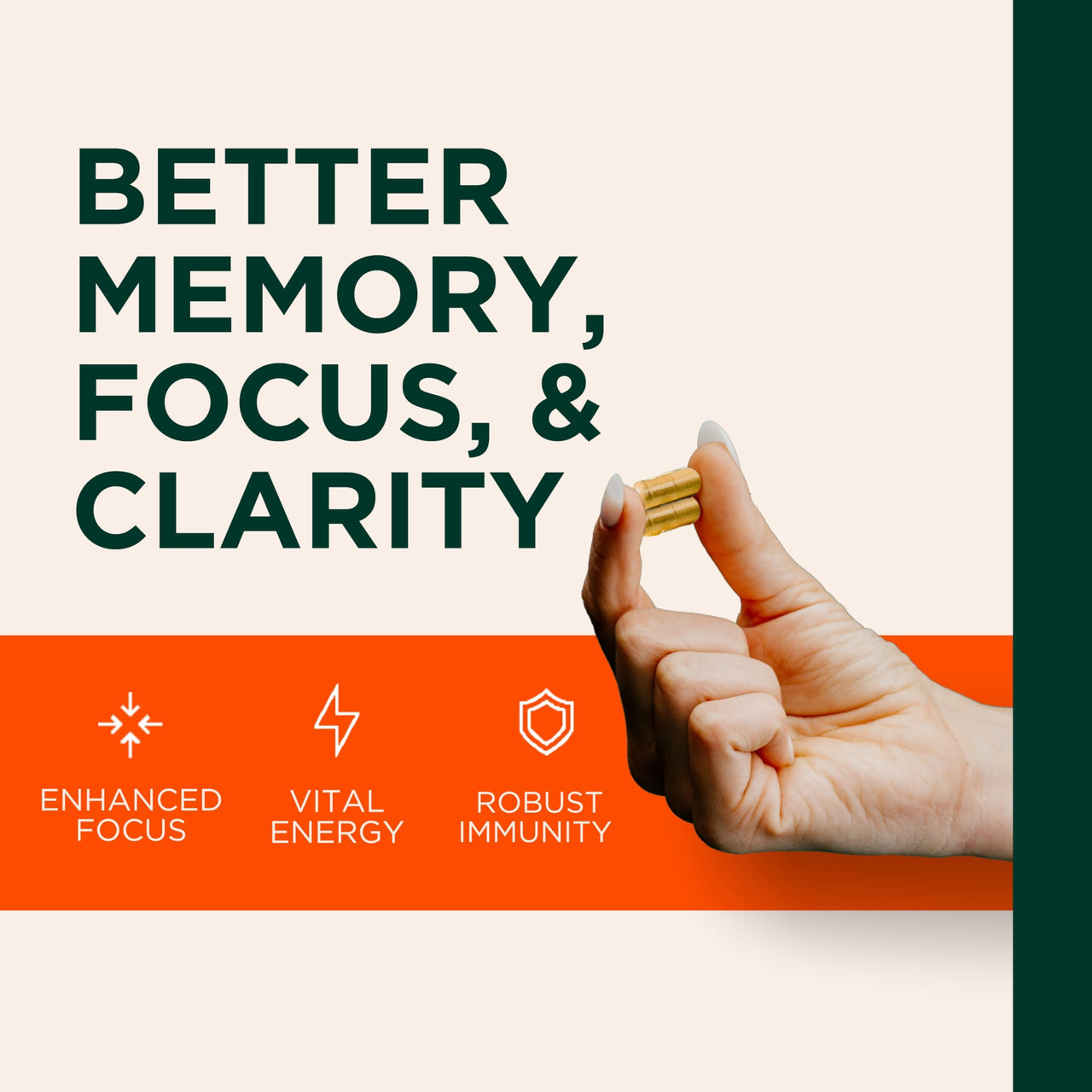 Genius Mushroom Supplement - Full-Spectrum Lion’s Mane, Cordyceps, Reishi -Daily Brain Nootropic for Energy, Focus, Memory & Overall Wellness - 180 Capsules – Organic for Mental Clarity & Performance
