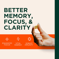 Thumbnail for Genius Mushroom Supplement - Full-Spectrum Lion’s Mane, Cordyceps, Reishi -Daily Brain Nootropic for Energy, Focus, Memory & Overall Wellness - 180 Capsules – Organic for Mental Clarity & Performance