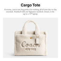 Thumbnail for COACH Womens Cargo Tote Bag Chalk One Size