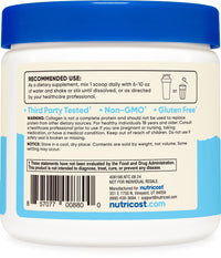 Thumbnail for Nutricost Collagen Peptides Powder 4 oz (Unflavored) Type I, Type III Collagen - Grass-Fed, Gluten Free and Non-GMO