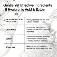 Thumbnail for ANUA Moisturizing Gentle Gel Cleanser, Hyaluronic Acid, Squalane, Ceramide, Foaming Facial Korean Cleanser, pH Balance, Daily Hydrating Face Wash, Korean Skincare (150ml/5.07fl oz.)