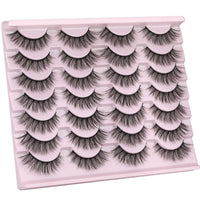 Thumbnail for False Eyelashes 14mm Faux 3D Mink Lashes Natural Look Cat Eye Wispy Lashes Pack by Kiromiro, 14 Pairs