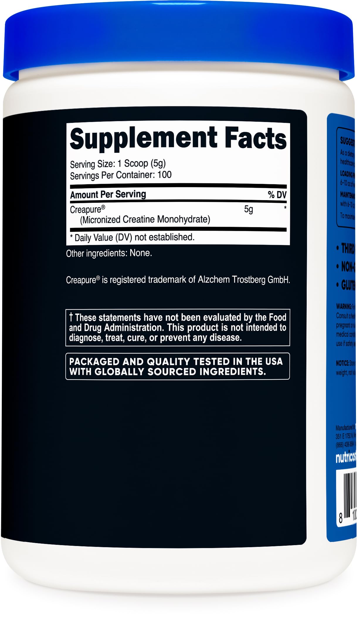 Nutricost Creapure® Creatine Monohydrate 500 Grams